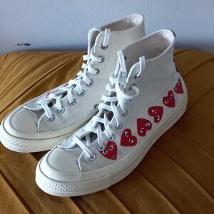 COMME DES GARCONS PLAY X CONVERSE high top sneakers